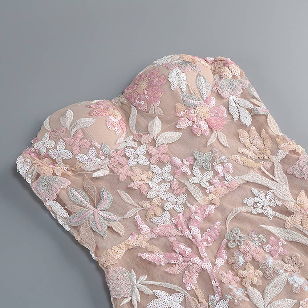 Productseeker - Wholesale Gown - Women's - DR578 Elegant Off-Shoulder Floral Embroidered Sequin Dress17