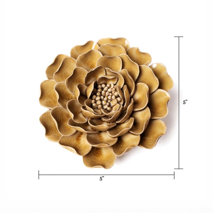 Chive - Wholesale Wall Accent - English Garden Ceramic Flowers