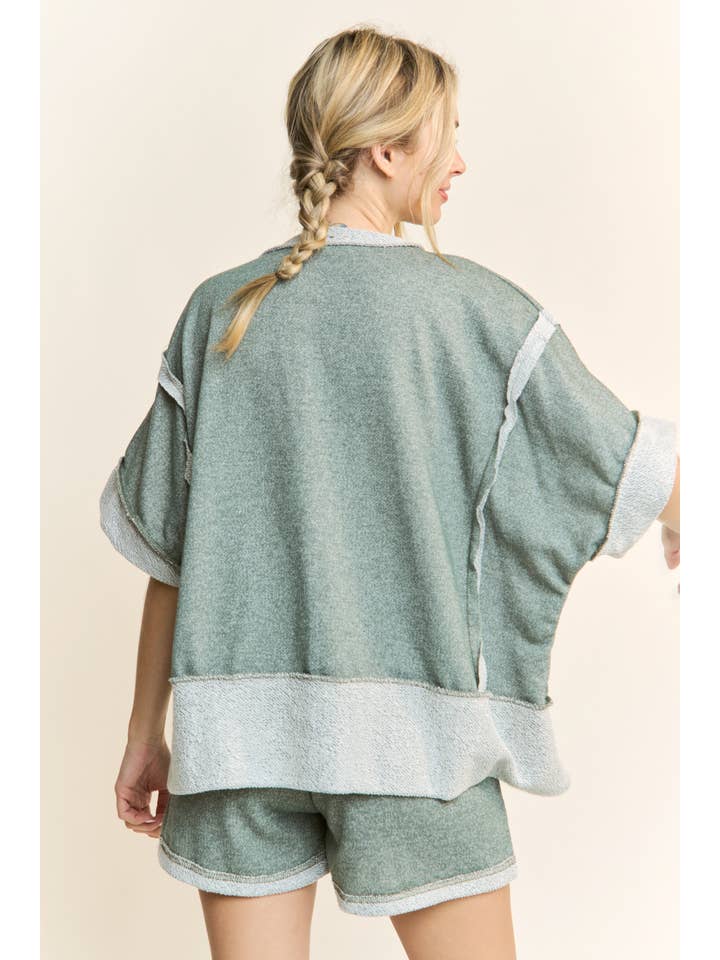 J.Her - Wholesale Lounge Shorts - Women's - LoopTerry Cont Pocket Shorts HP5720.4