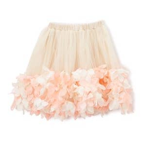 Wenchoice - Wholesale Tutu - Kids - Ivory 3-D Floral Trim Tutu Skirt2