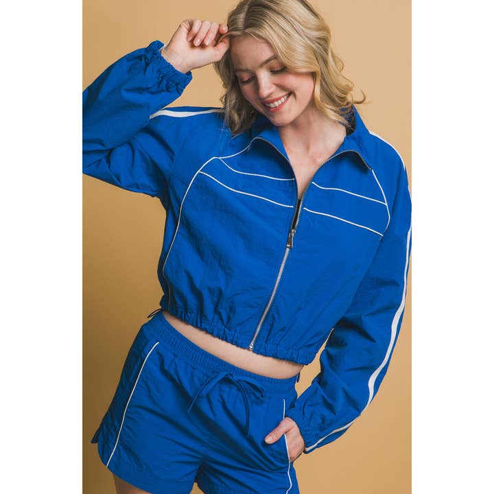 Paperdoll - Wholesale Jacket - Women's - Side Striped Windbreaker Jacket12