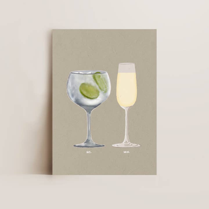 Stampa di bicchiere Gin & Tonic & Prosecco per la vendita all'ingrosso da parte di Alluvion