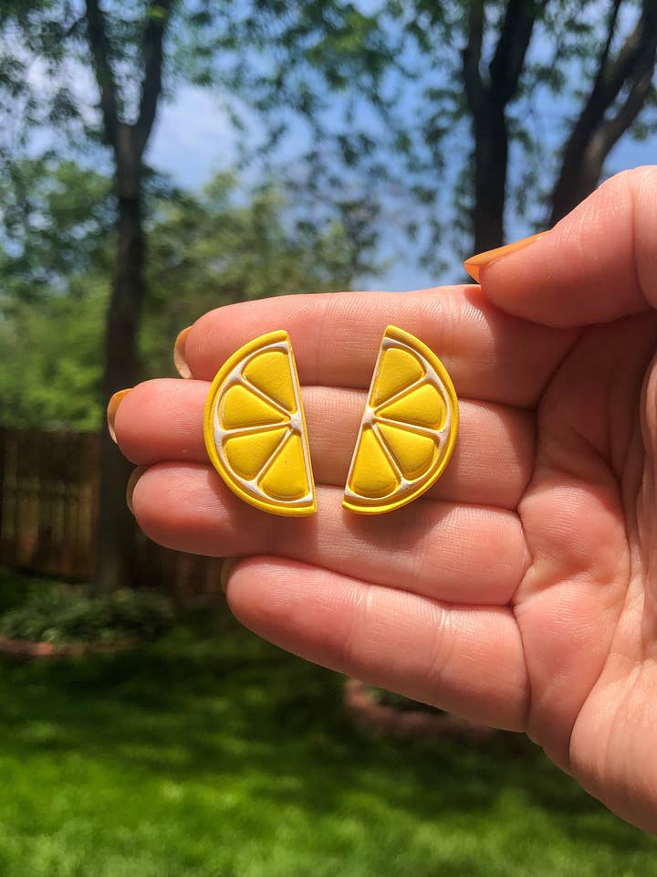 Tachuelas de rodaja de limón para venta al por mayor de Just Luckey Designs