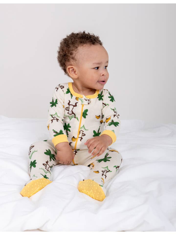 Leveret Pajamas - Wholesale Sleepsuit - Baby - Kids Footed Baby Print Pajamas1