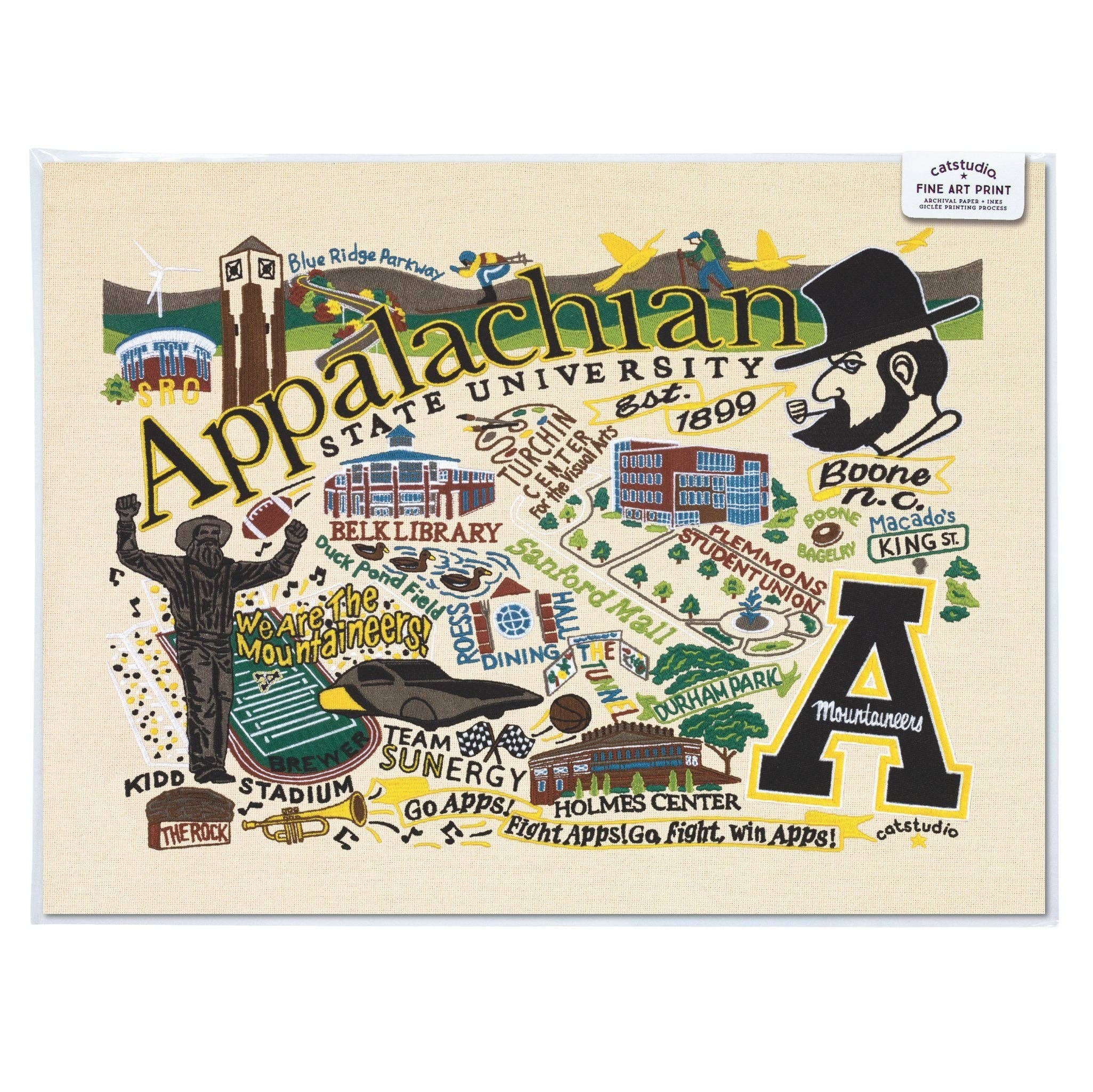 catstudio - Wholesale Art Print - Appalachian State University Collegiate Fine Art Print1
