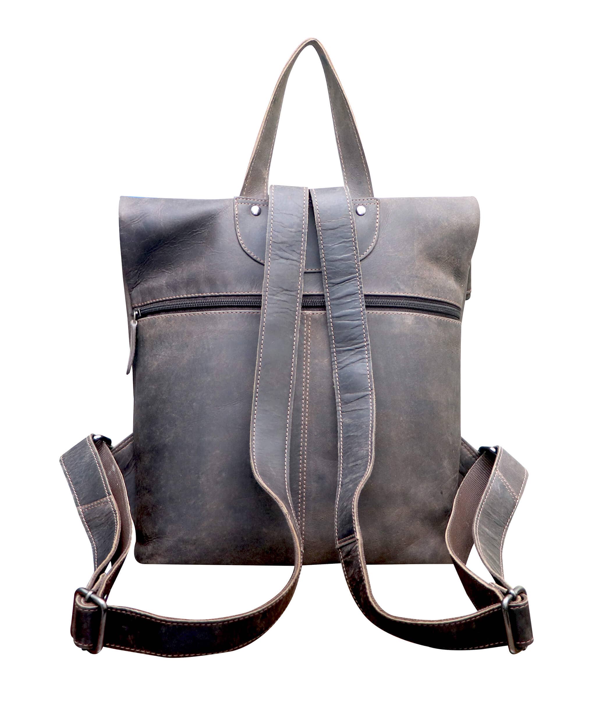 Greenwood - Wholesale Backpack - Women's - Sandy Small Rucksack with Rolltop Leather Rucksack Modern Women16