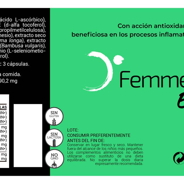 Femmeup - Wholesale Oral Supplement/Vitamin - Turmeric, Bamboo, Vitamin C, E, D3, Magnesium, Zinc, Selenium,