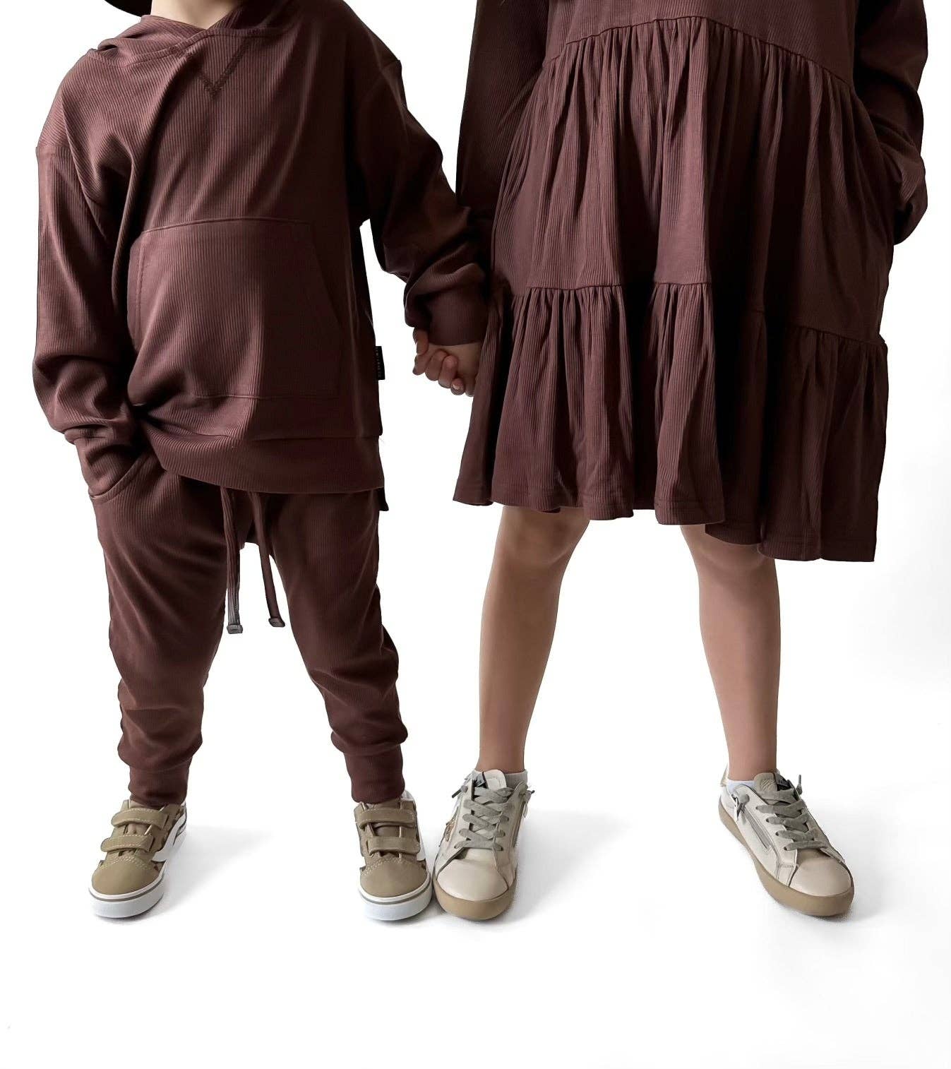 Remi + Rae Co. - Wholesale Hoodie - Kids - BAMBOO RIBBED HOODIE - COCOA9