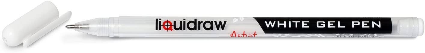 Liquidraw – Caneta por atacado – Canetas de Gel Brancas Liquidraw para Arte, Papel Preto 0,8mm Ponta Fina Caneta de Gel para Artistas, Realces, Desenho, Escrita e Esboço de Designs7