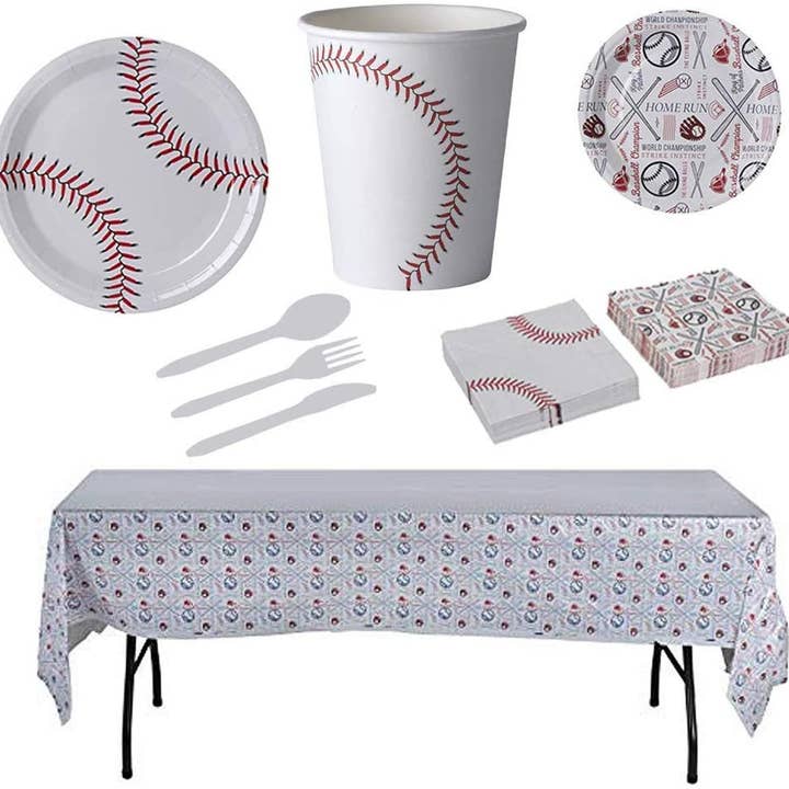 Baseball Themed Party Supplies Bundle Serves 16 for wholesale by Hammont
