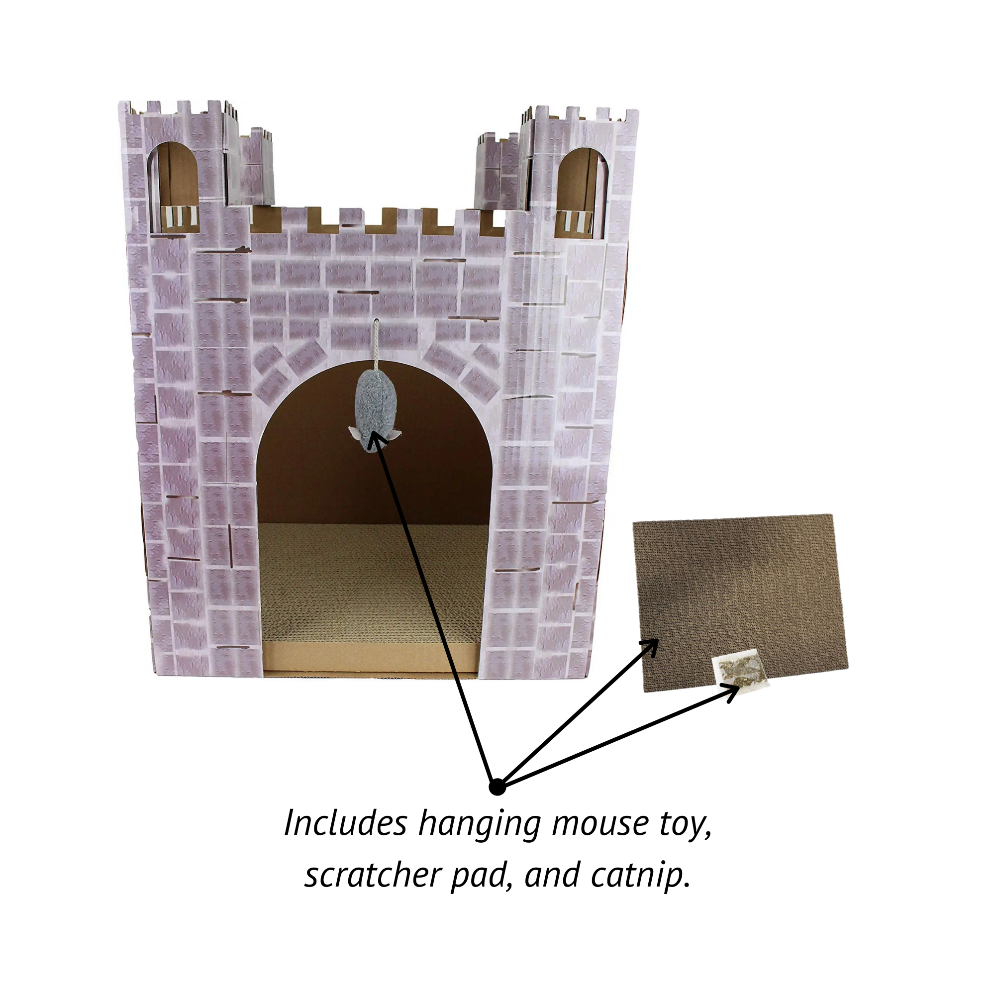 Midlee Designs – wholesale Pet scratcher – Cat – Midlee Castle Cat Scratcher House6