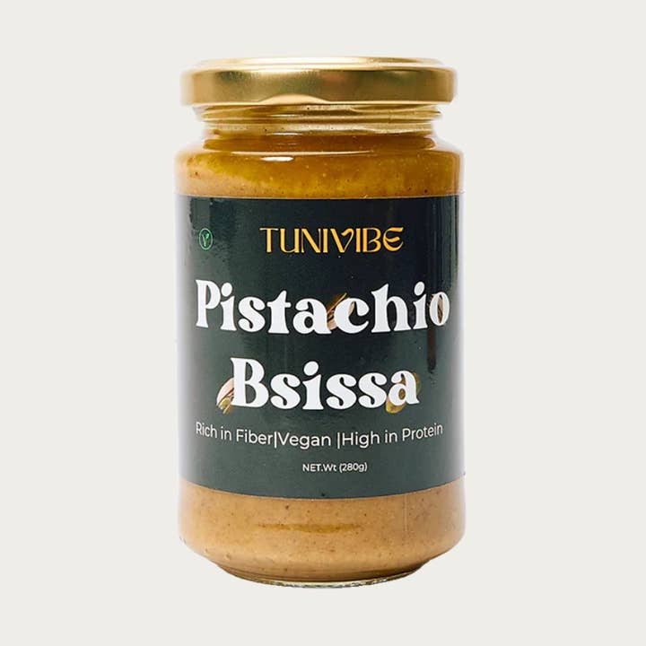 Tunivibe – Großhandel Nussbutter – Vegane Pistazien-Bsissa-Creme – Eiweißreicher Nussaufstrich0