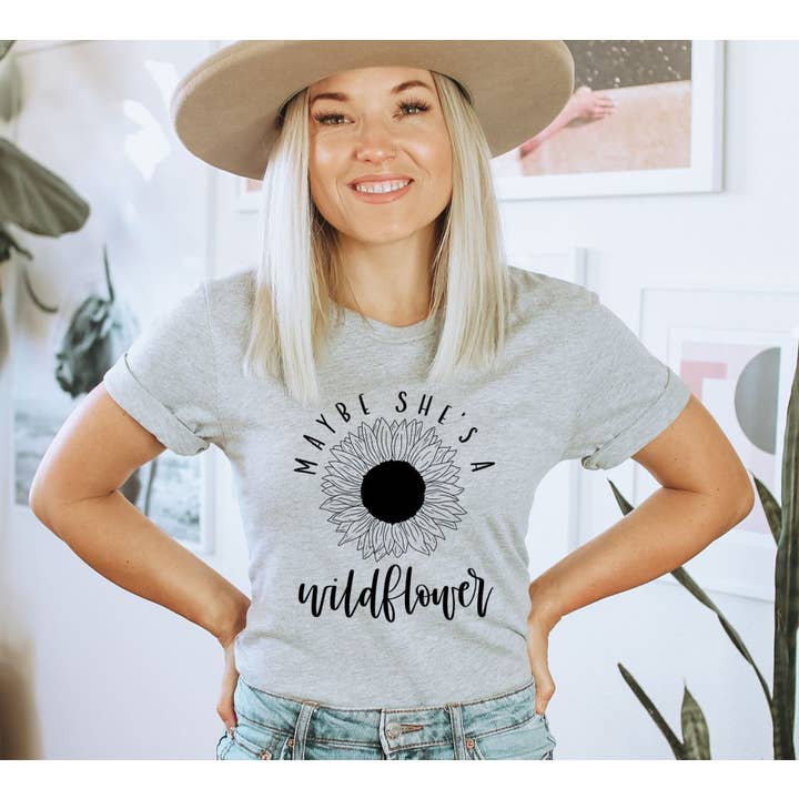 Maybe She's A Wildflower T-shirt for wholesale by KM Clothing