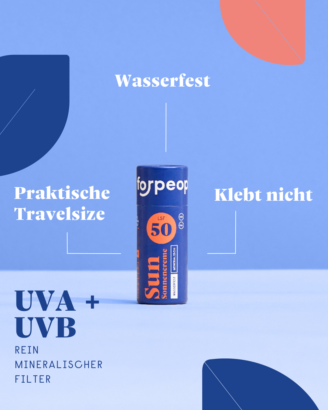 forpeople skincare GmbH - Wholesale Sunscreen - Solid Sunscreen SPF50 Mini1
