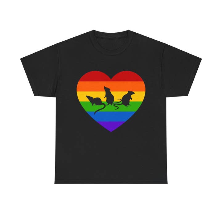 T-shirt unisexe en coton épais 3 petits rats gays pour la vente par MegandMoonCo