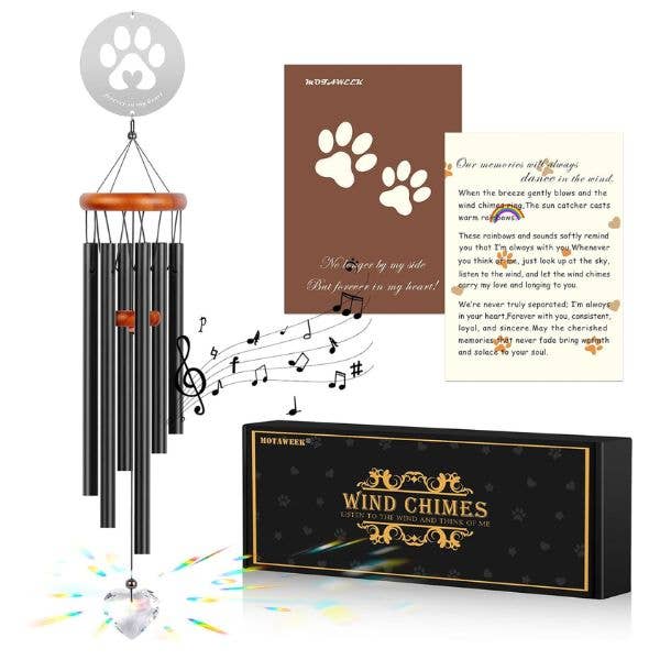 Dog Memorial Windchime - 26" Total Length - Tones Metal for wholesale by St. Louis Wholesale LLC