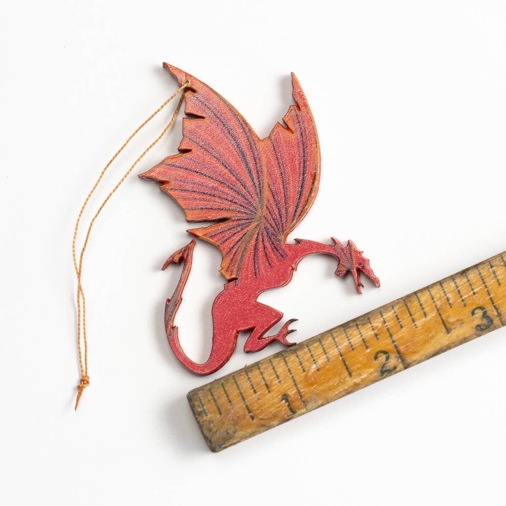 Tulia's Artisan Gallery - Vendita all'ingrosso Decorazione - Ornamento in legno Drago Gallese0