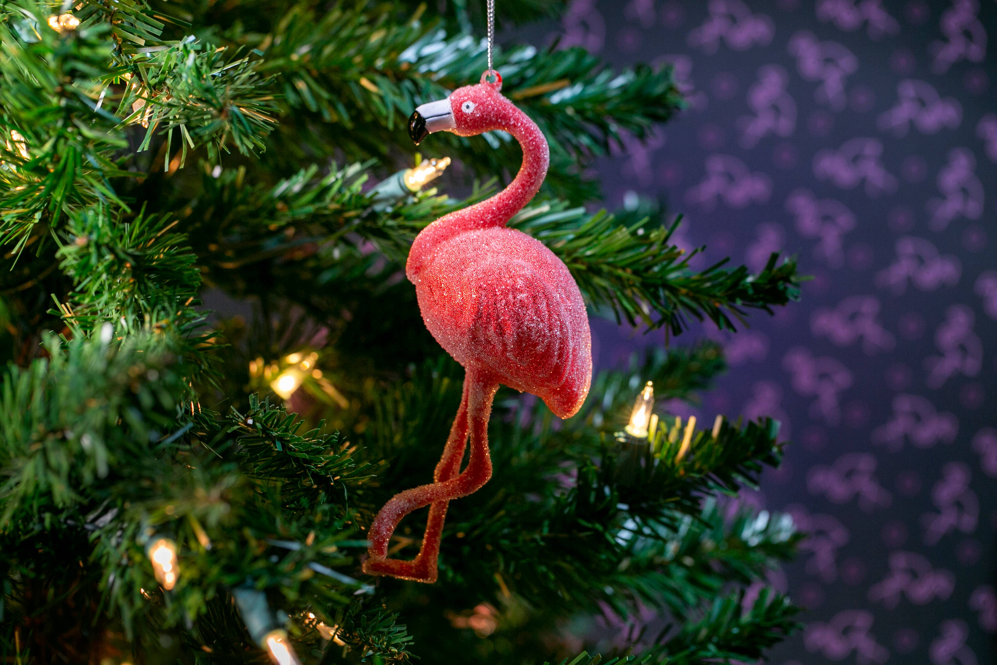 Party Rock Ornaments - Wholesale Ornament - Party Rock | Pink Flamingo Glass Ornament1