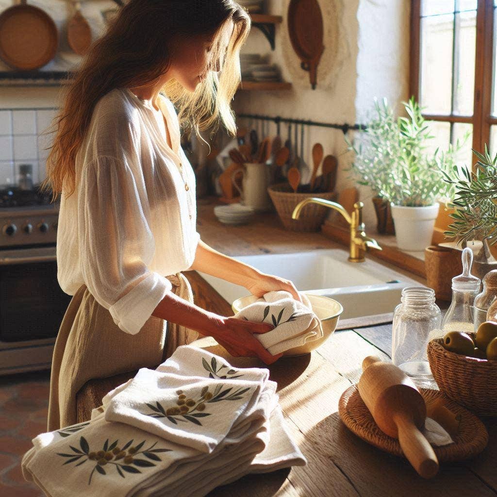 Nordlinen – wholesale Tea towel – Olive Branch Kitchen Towels, Dishcloths & Oven Door Cover1