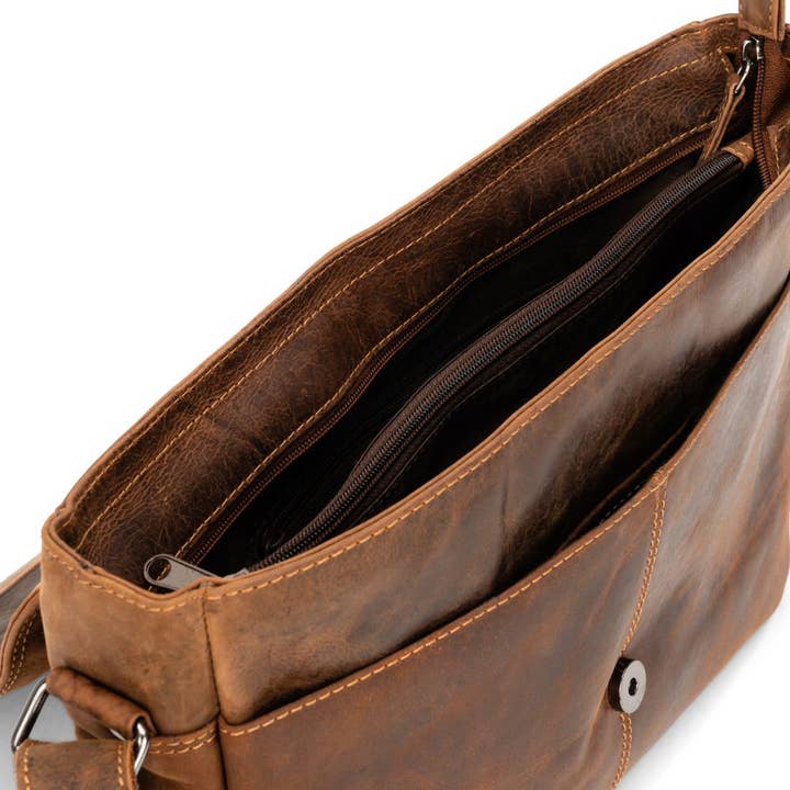 Greenwood Leather AU - Wholesale Messenger bag – Unisex - Smart Messenger Steven 13" - Sandal GW115SAN2