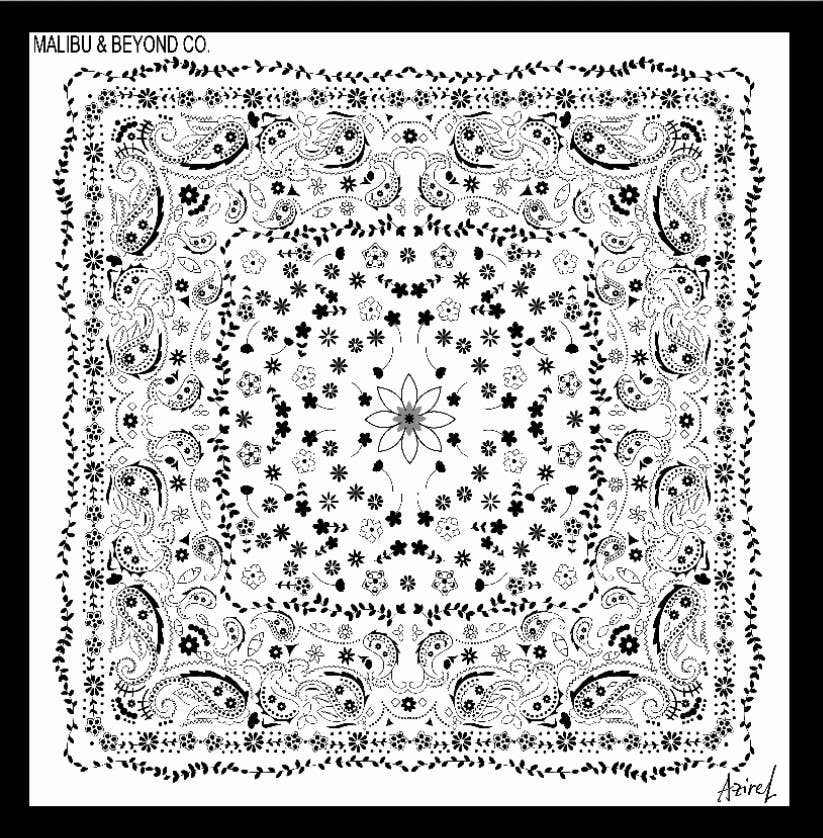 Malibu & Beyond Co /LENNOX MODE - Vendita all'ingrosso Bandana - Donna - Iconico bandana vintage americano in seta di gelso 100%!17