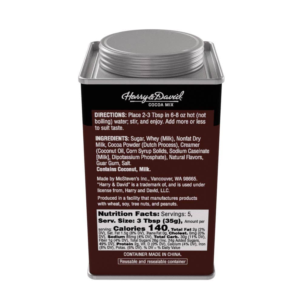 McSteven's - Wholesale Hot Cocoa Mix/Kit - H&D® Truffle Cocoa - Sweet Milk Chocolate (6.25oz Tins)11