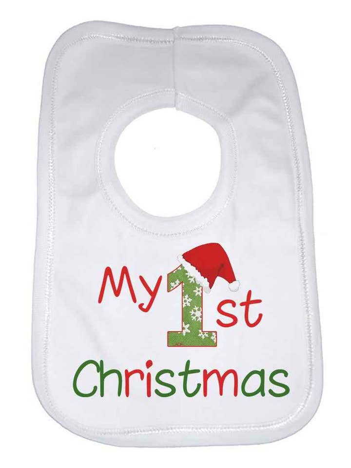 Bavoir pour bébé My 1st Christmas pour la vente par Little Ratbag
