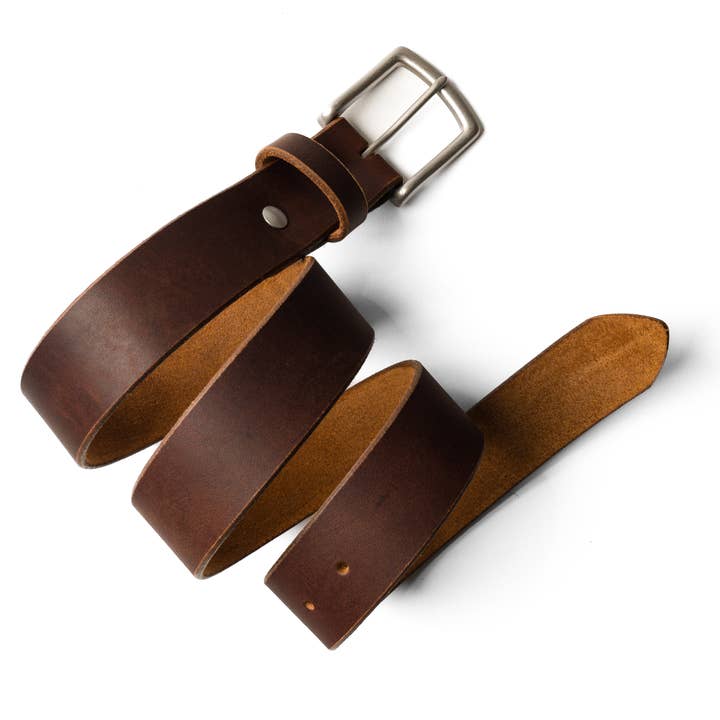 Ceinture en cuir - 1,5" - Fabriquée au Canada - Marron Héritage pour la vente par Popov Leather