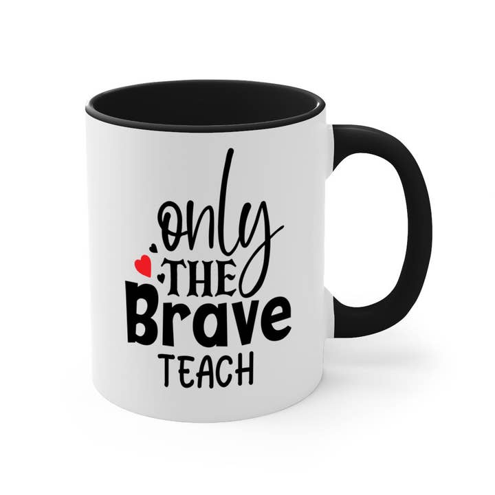 crazy for mugs – wholesale Kaffekoppar – bara de modiga lär Style 153#- Lärarmugg/Kaffekopp