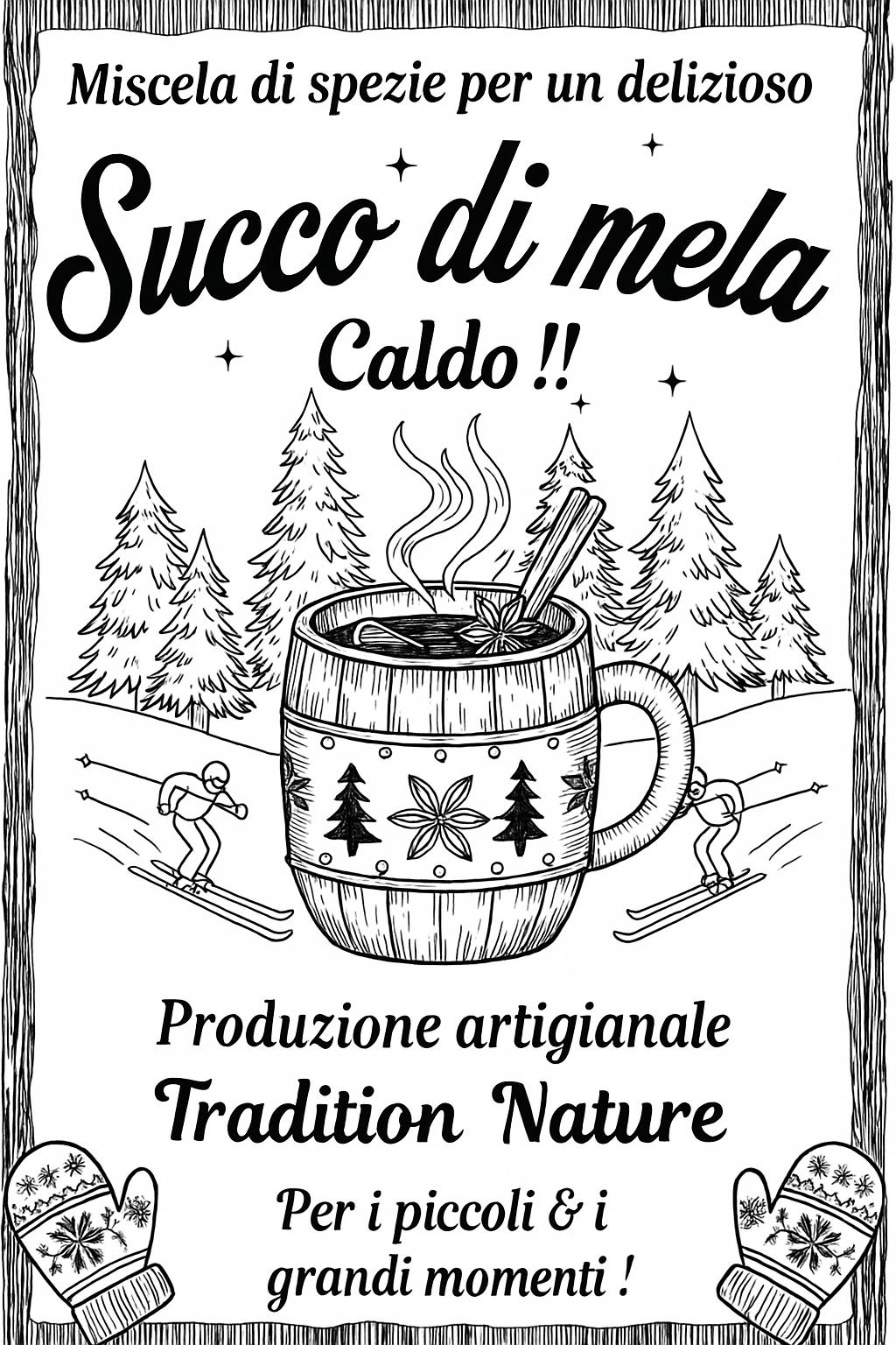 Tradition Nature - Wholesale Hot Cocoa Mix/Kit - HOT APPLE JUICE - Spice Mix for about 6 liters5