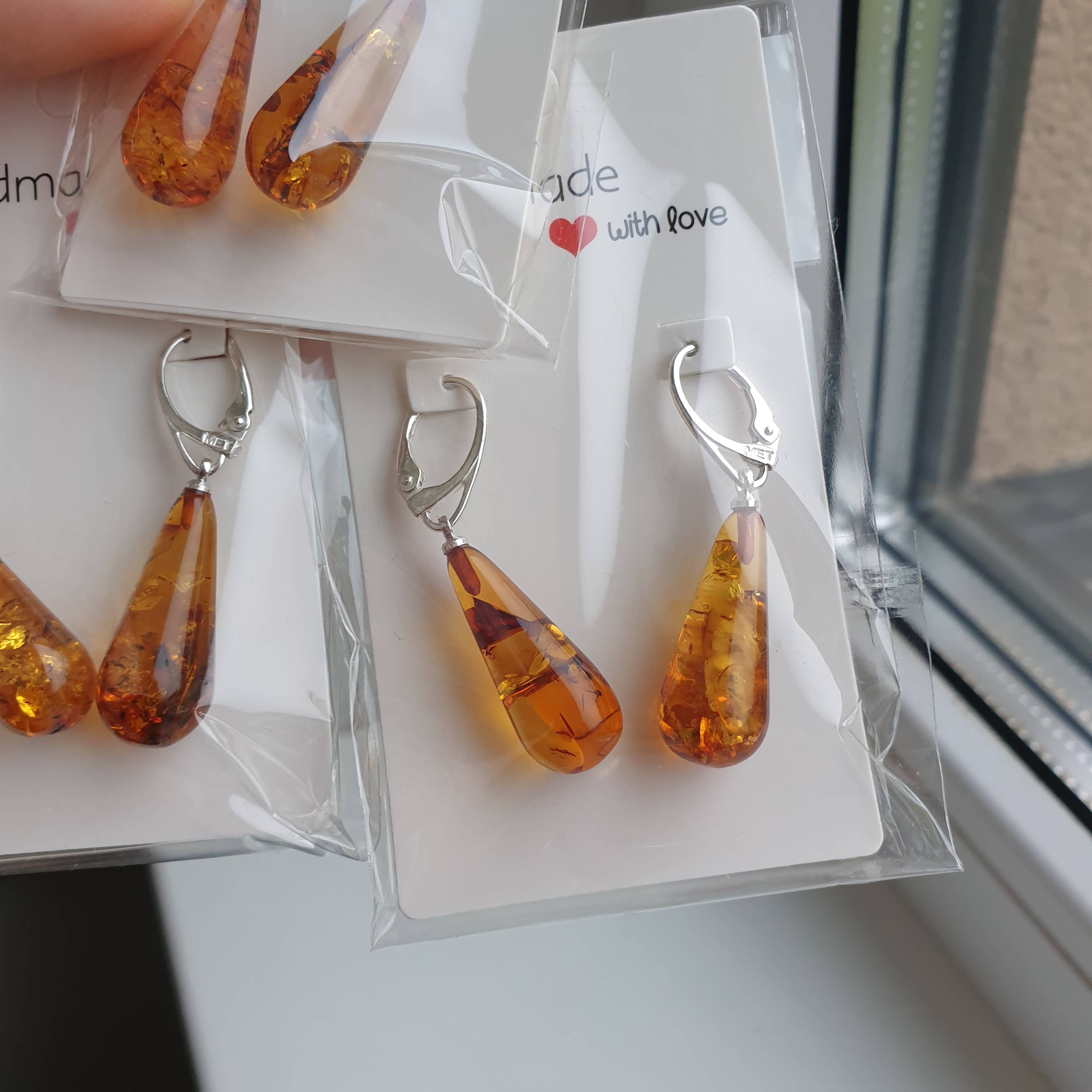 AmberLithuania - Wholesale Dangle Earrings - Amber Earrings, Gemstone Earrings, Crystal teardrop earrings4