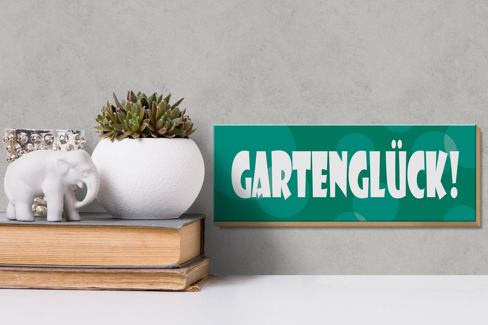 Femer - Wholesale Sign - Gartenglück 27 x 10 cm Garden Paradise Garden Wooden Sign2