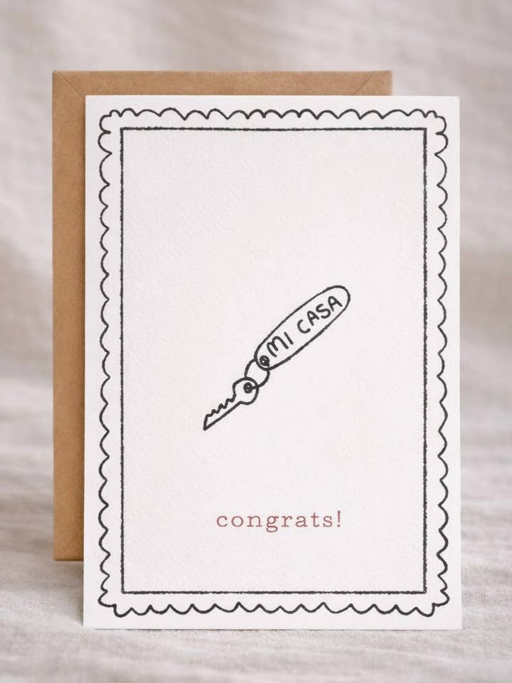 New Home (congrats) Greeting Card for wholesale by Crumpet Prints