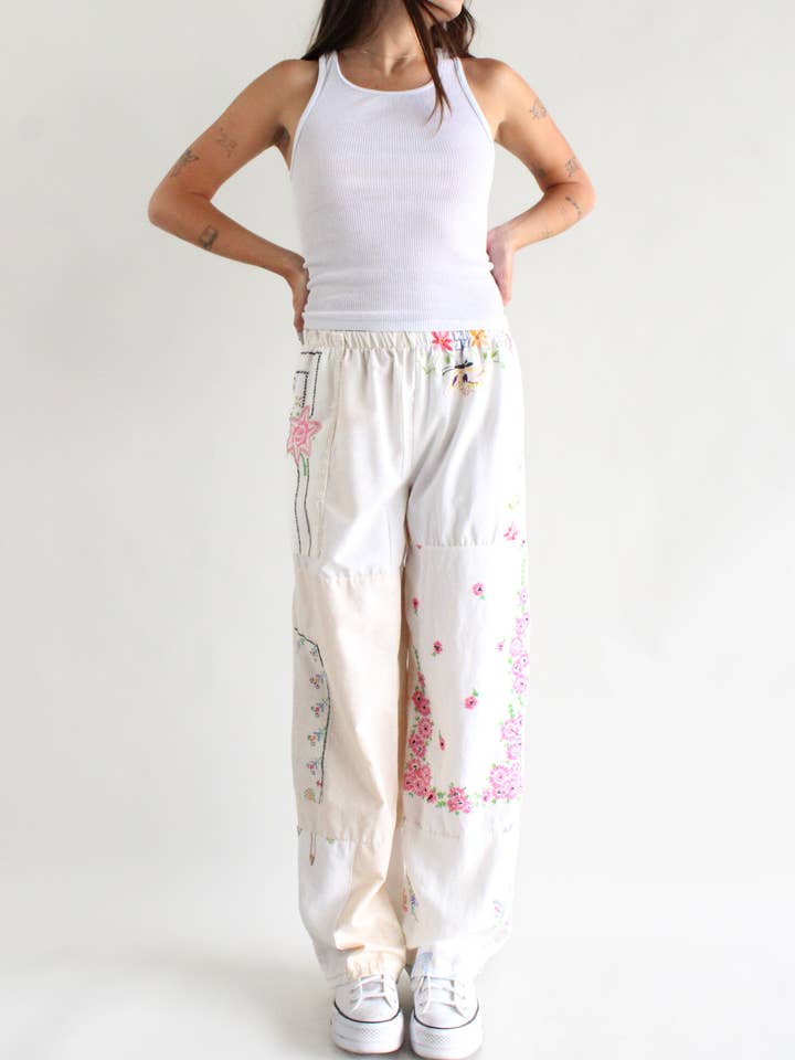 American Recycled Clothing - Wholesale Pants - Women's - Embroidered Pieced Pant Bundle