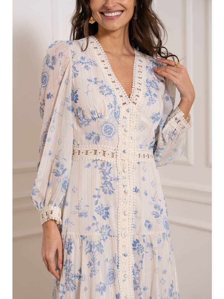 CHOKLATE PARIS - Wholesale Gown - Women's - Long lace dress Avril (S-M-L-XL) - 80957-3