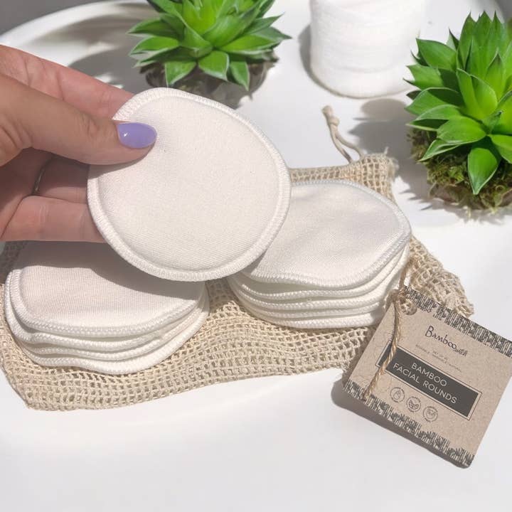 Bamboo Switch – Engroshandel Vatrondel/serviet – Sæt med 10 - Genanvendelige ansigtsrunder i bambus bomuld | Bestseller