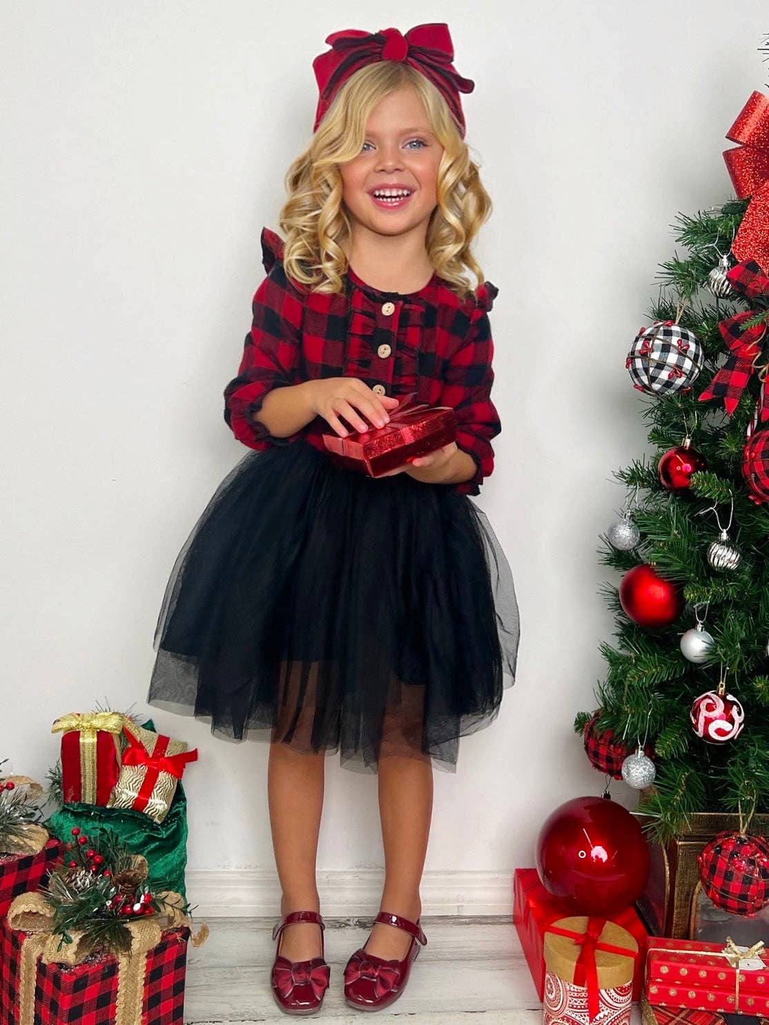 Mia Belle Girls • Wholesale – wholesale Dress – Kids – Pretty Plaid Ruffled Tutu Dress10