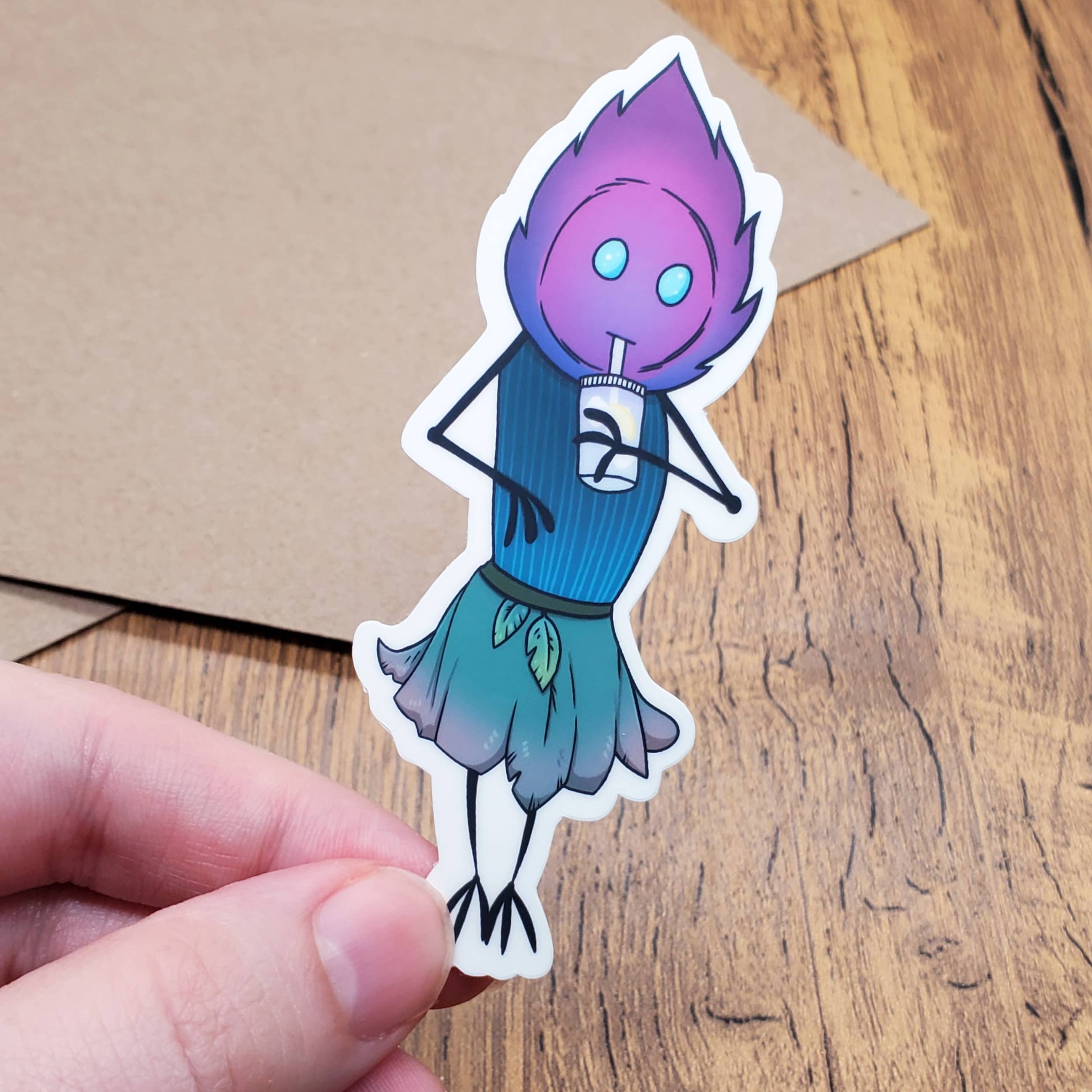 Salt Birch - Vendita all'ingrosso Adesivo - Adesivo «mostro con bevanda» di Flatwoods3