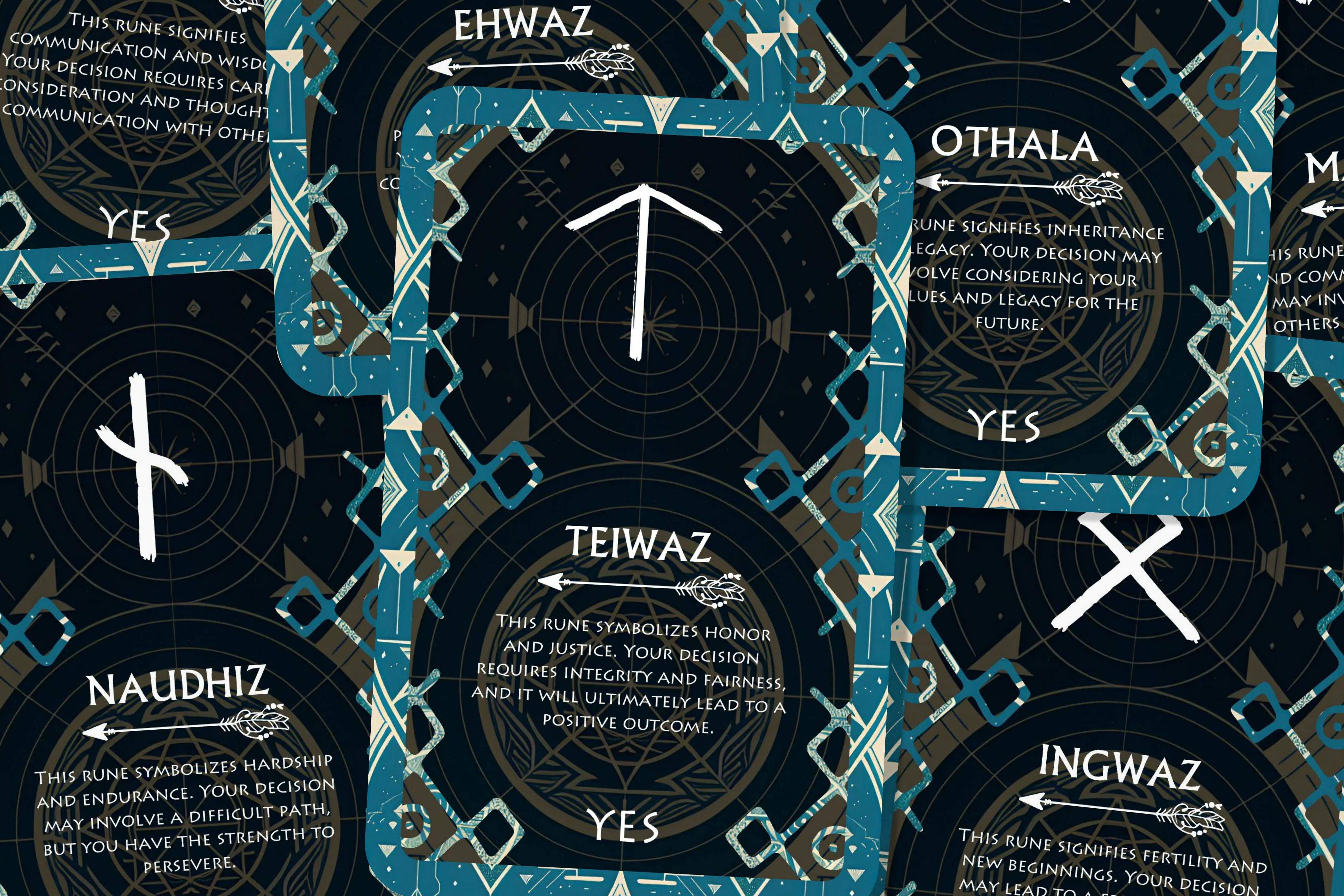 Ibiza Tarot USA – Engroshandel Tarotkort – Runes of Clarity - Naviger beslutninger med Ja /Nej vejledning7