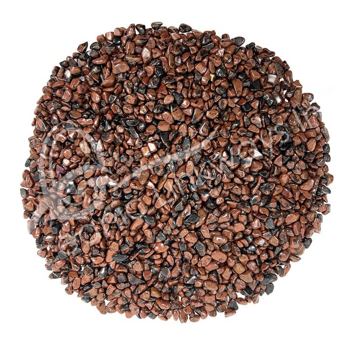 Oceanic Linkways Inc - Wholesale Spiritual Stone/Crystal - (KG)TUMBLED CHIPS - OBSIDIAN, MAHOGANY 5-15 MM