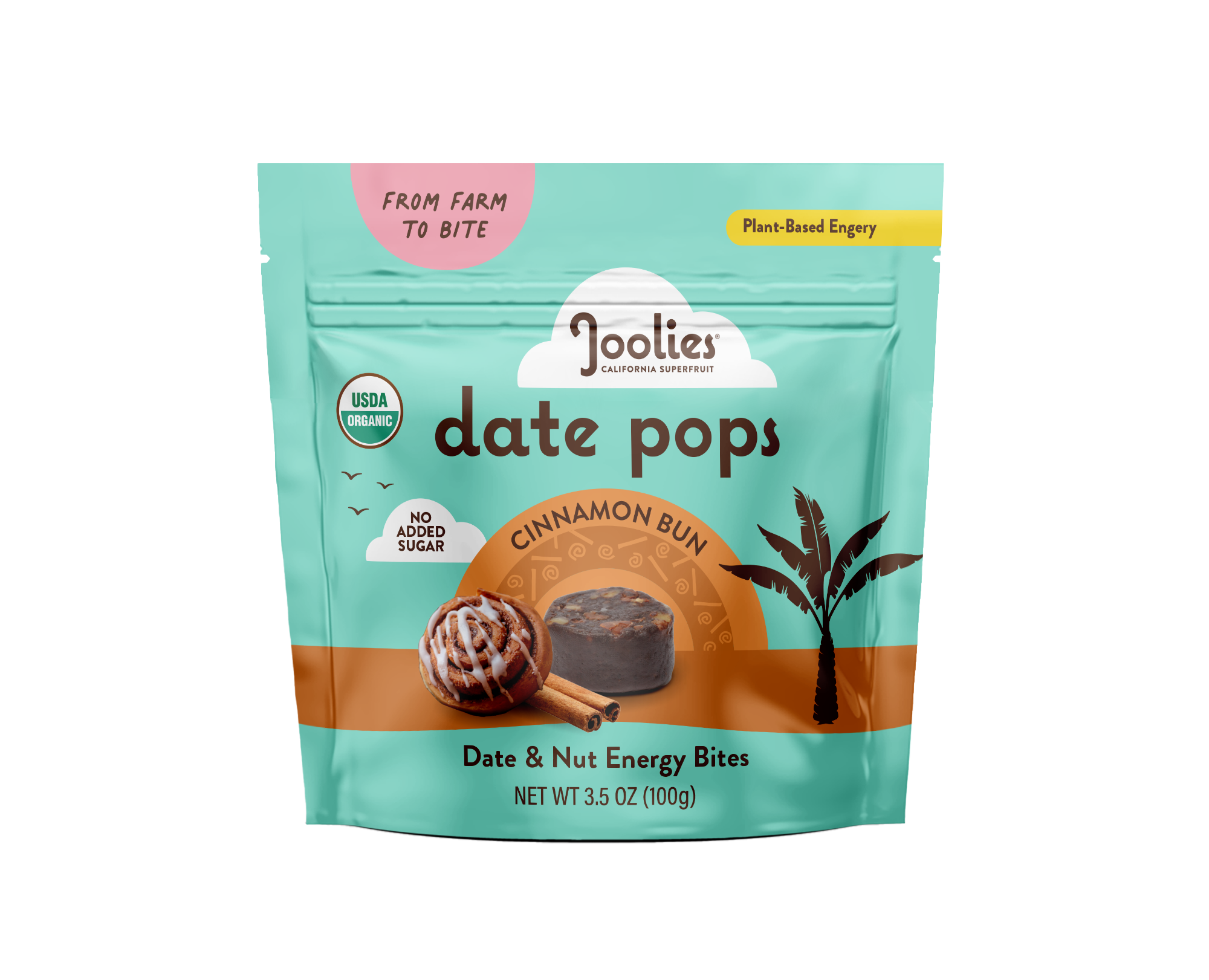 Joolies - Wholesale Snack Bar - Date Pops Cinnamon Bun 3.5 oz0