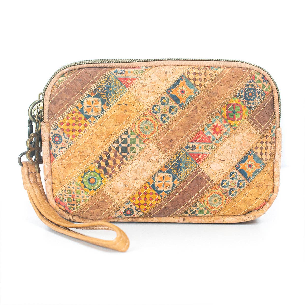 Meninas Bonitas Cork - Wholesale Clutch Bag - Women's - Natural Cork Patchwork Embellished Clutch for Women BAGF-05911