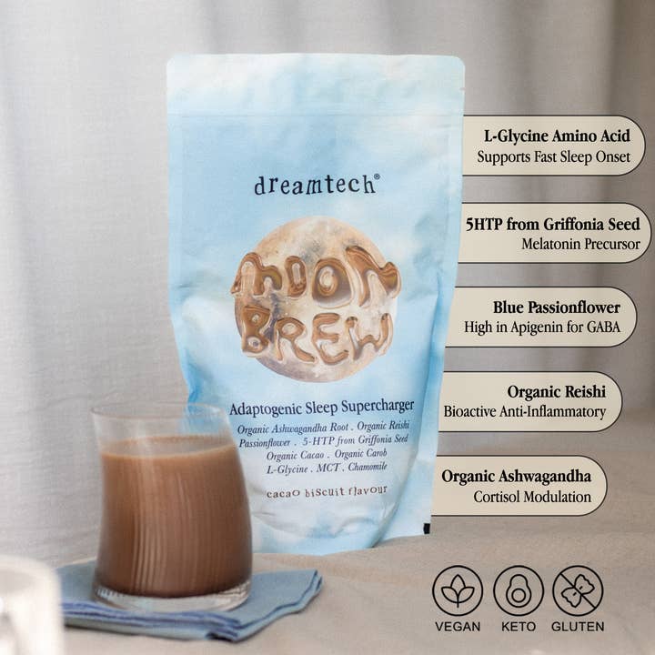 DreamTech® – wholesale Powdered health drink – MoonBrew™ Adaptogenic Sleep Cacao | Reishi & Ashwagandha 3