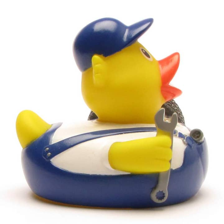 Duckshop – Großhandel Badespielzeug – Baby – Badeente Auto-Mechaniker - Gummiente