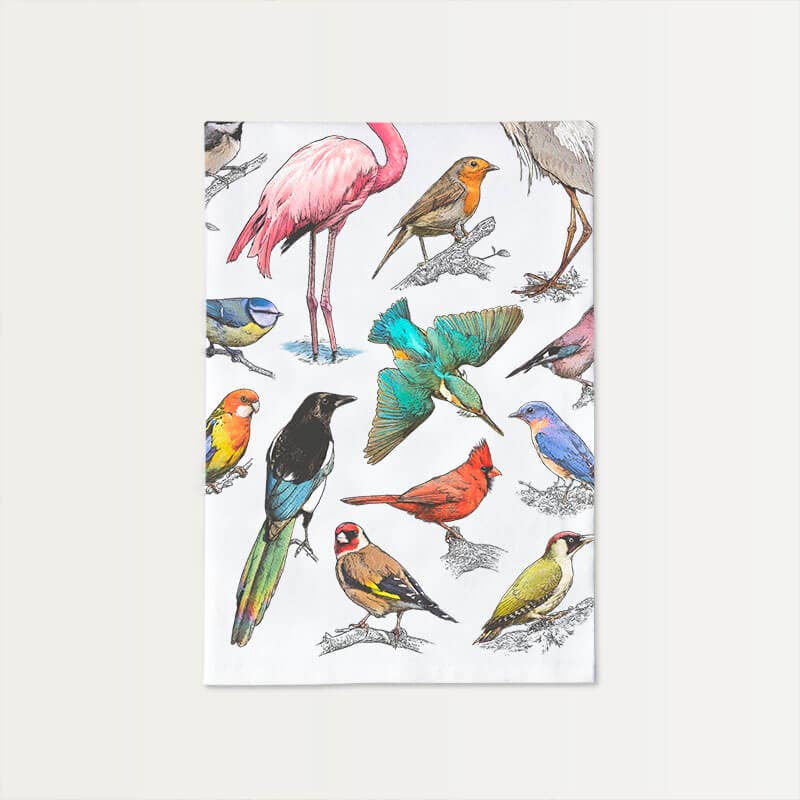 Brook Isle – Toalha de chá por atacado – Pano de Cozinha de Farinha com Estampa de Aves - SALDOS!