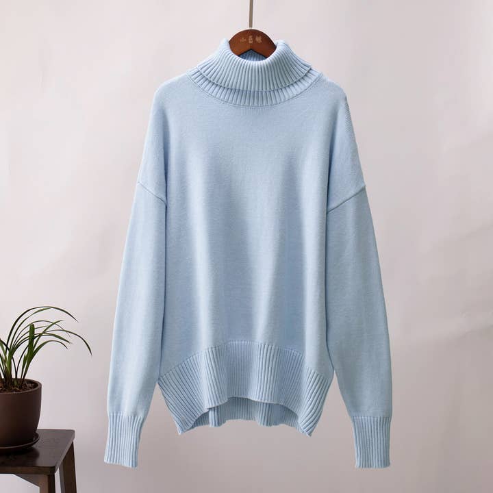 Marayn - Wholesale Knitted jumper – Women′s - 2025 European Autumn/Winter Oversized Turtleneck Sweater8