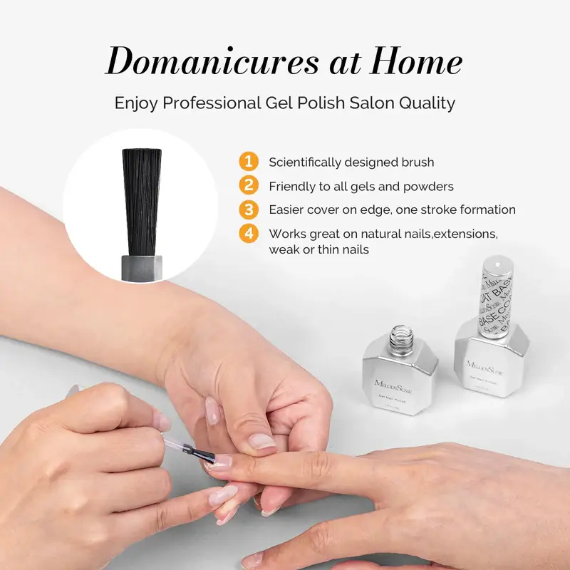 MELODYSUSIE - Wholesale Nail Polish - Glossy Top Coat & Base Coat Nail Gel Polish 2Pcs 15ml5