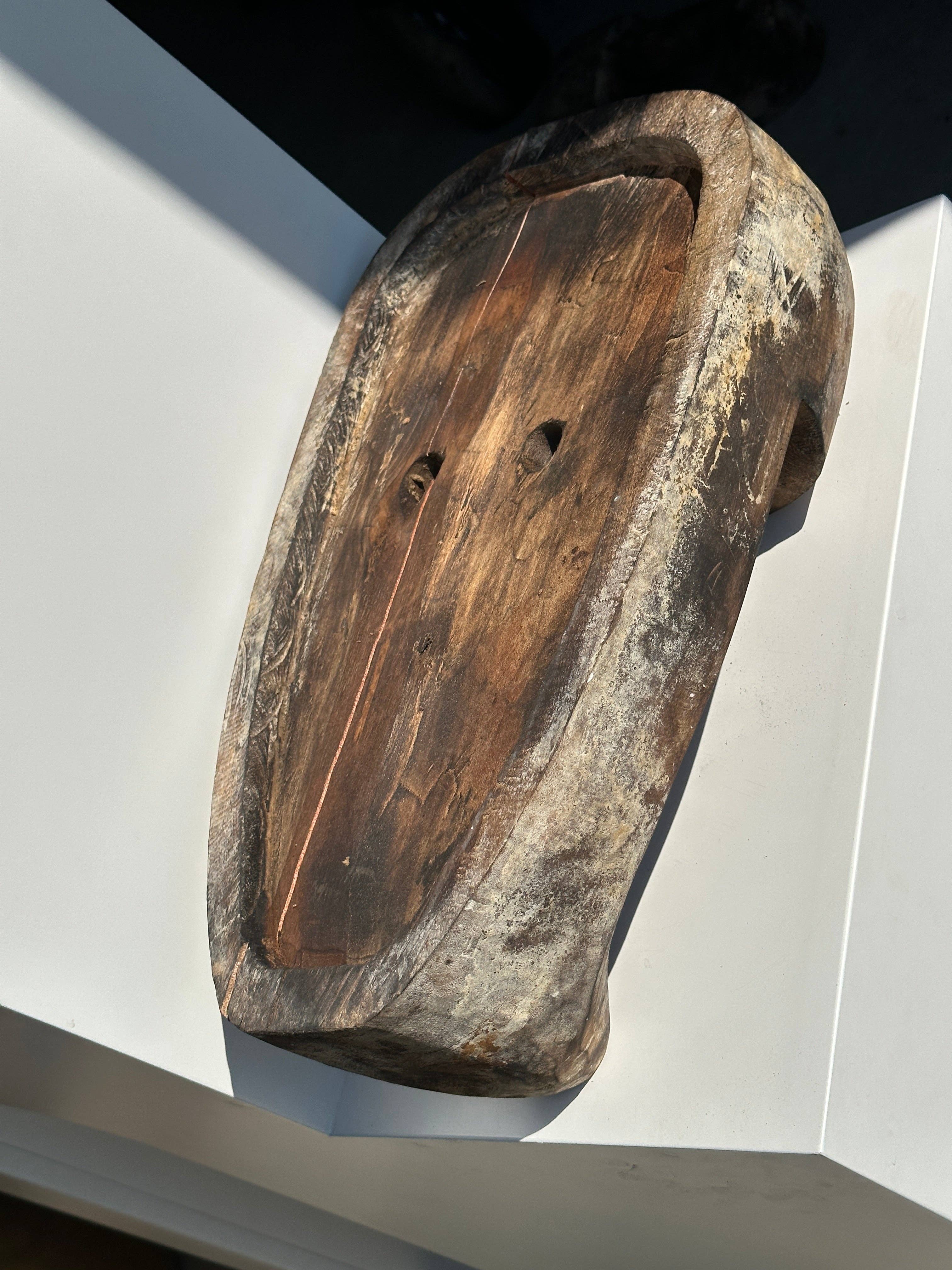 Office Objets – wholesale Skulptur – Stor Timor-mask i patinerat trä, höjd ca 50 cm (3 stycken)13