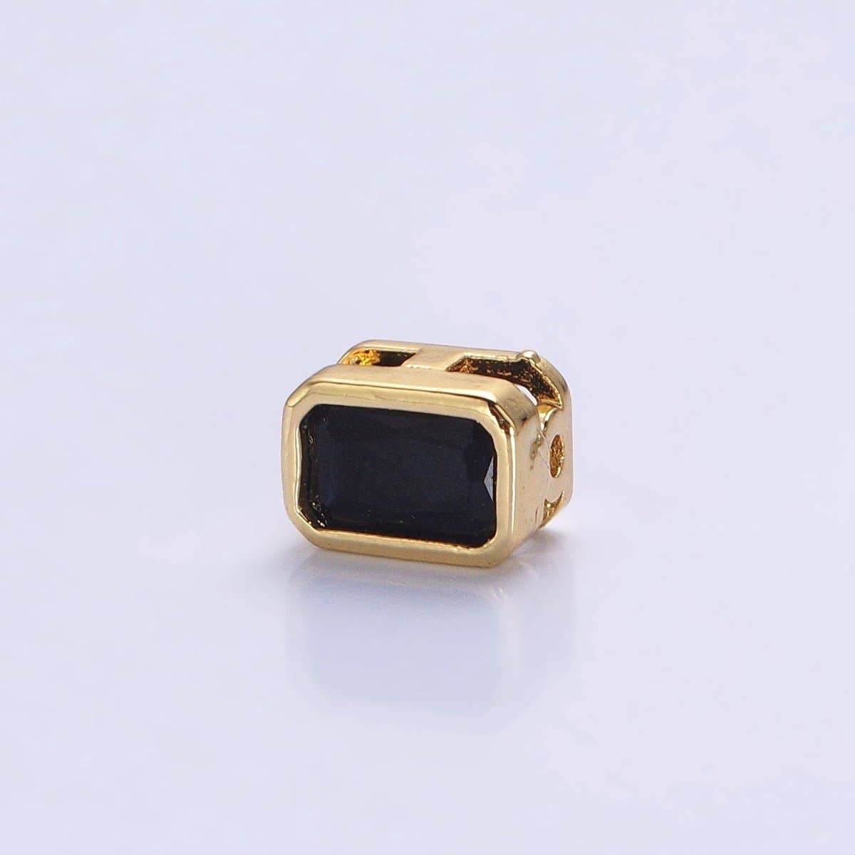 Aim Eternal - Wholesale Individual Charm/Pendant - Mini Rectangle Bead Spacer CZ Micro Pave Geometric Spacer Bead Connector Charm B-435 B-438 B-439 B-445 B-454 B-455 B-6740
