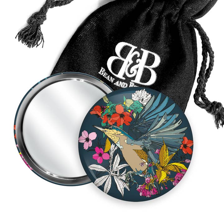 Bird Pocket Mirror - UK Made - Colourful Gift Accessories for wholesale by Bean and Bemble